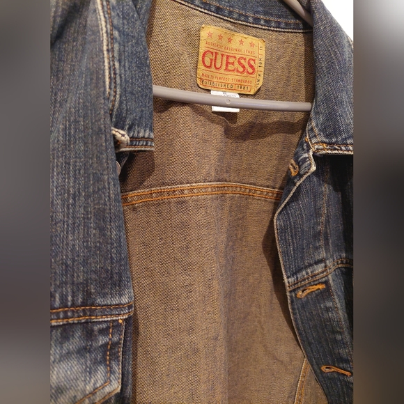 Guess Men's XL Button Up Stonewash Jean  Jacket - Picture 14 of 16